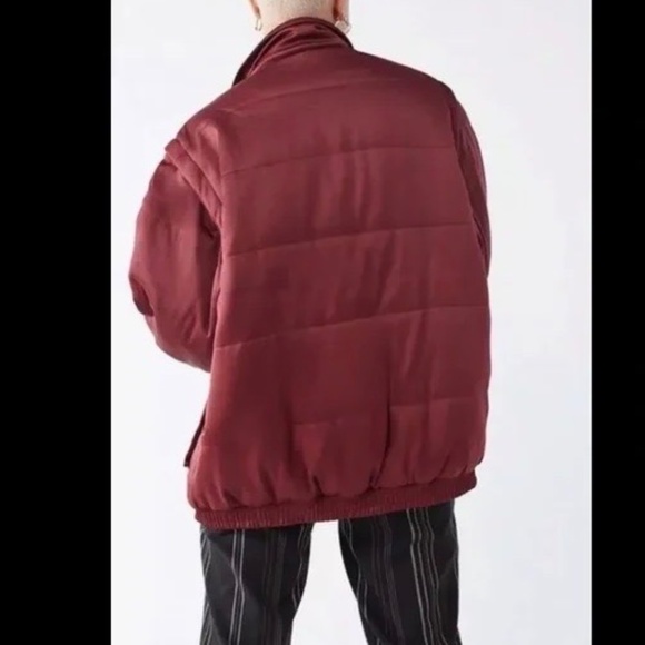 Urban Outfitters Dawson Bomber Puffer Jacket Vest Removable Sleeves SZ M - Picture 2 of 9